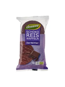 Dennree Schoko-Reiswaffeln mit Zartbitterschokolade – Biologisch in einer 100g Packung