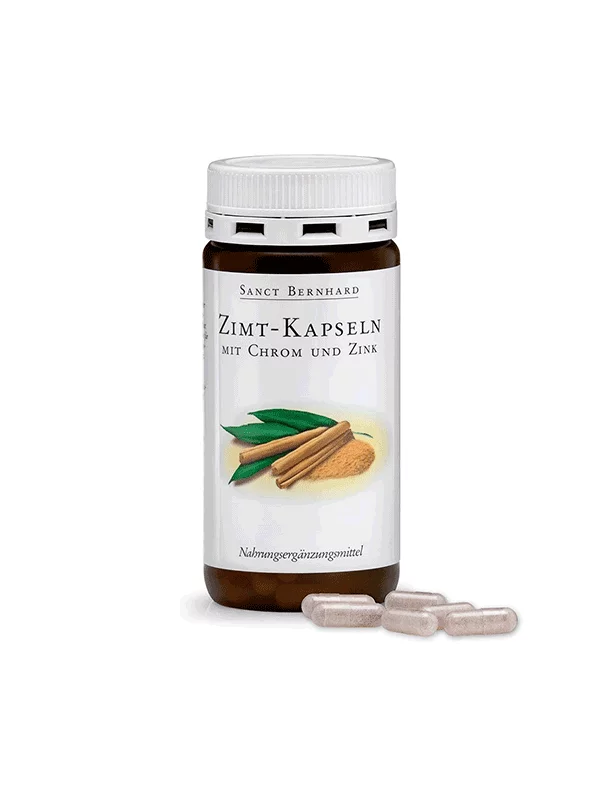 Zimt + Chrom + Zink Kapseln 180 Kapseln – 109g Kräuterhaus Sanct Bernhard