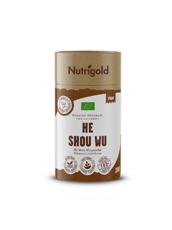Nutrigold He Shou Wu Pulver - Biologisch in einer 200 Gramm Packung