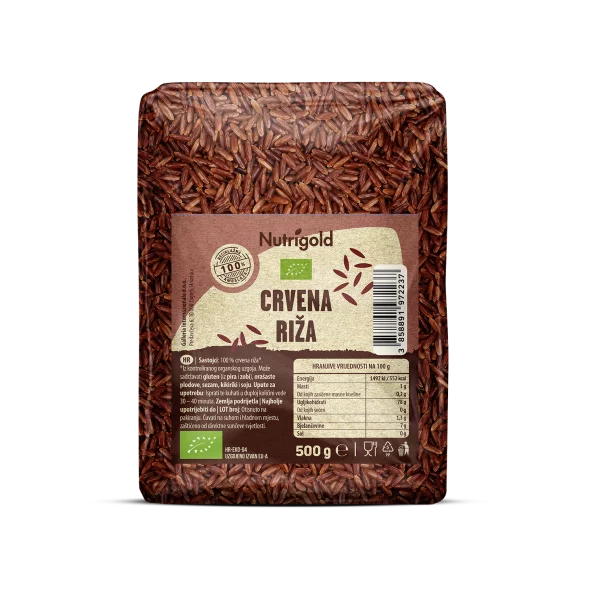 Nutrigold Roter Reis - Biologisch in einer 500 Gramm Packung