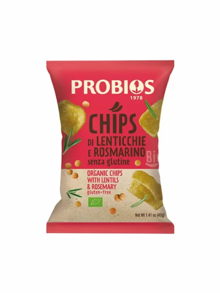 Chips mit Linsen und Rosmarin – Biologisch 40g Probios