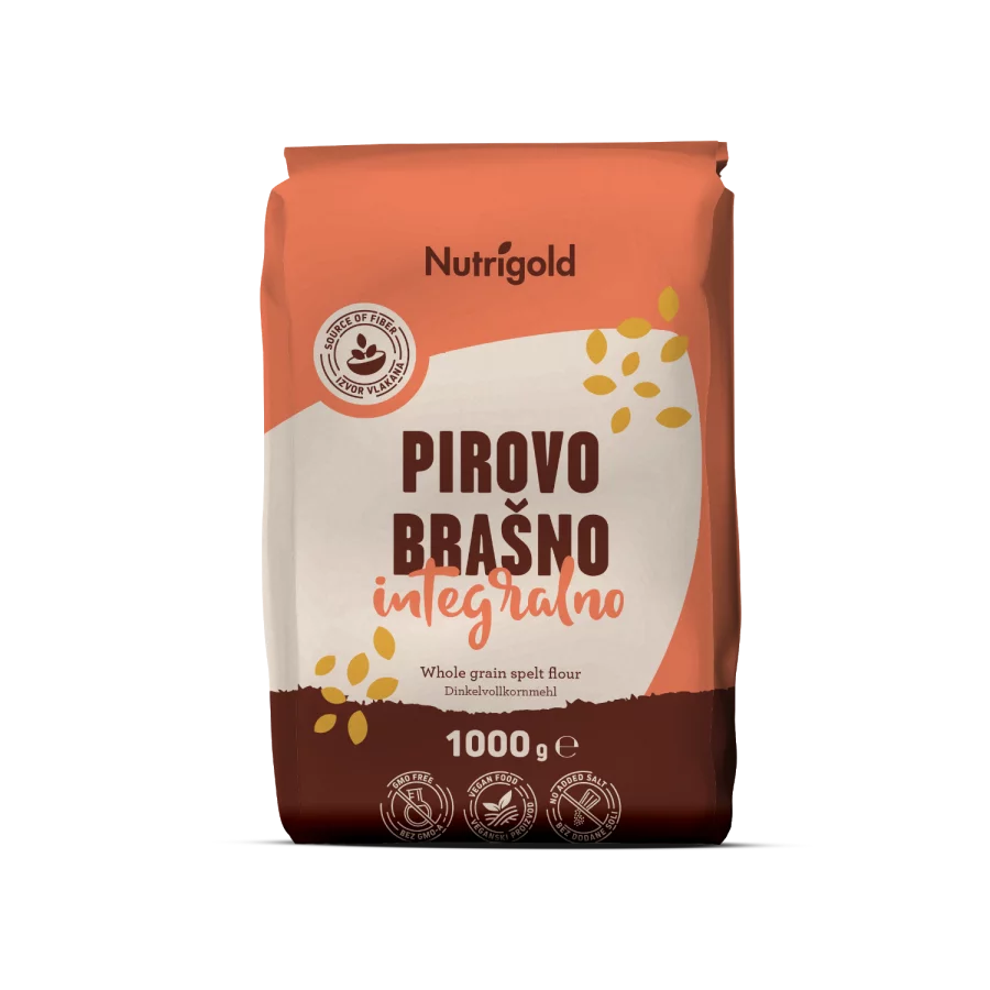 Nutrigold Dinkel-Vollkornmehl in einer 1000g Packung
