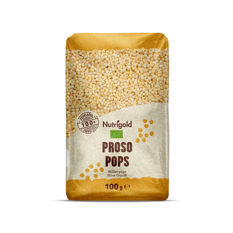 Nutrigold Hirse-Pops Biologisch in einer 100g Packung