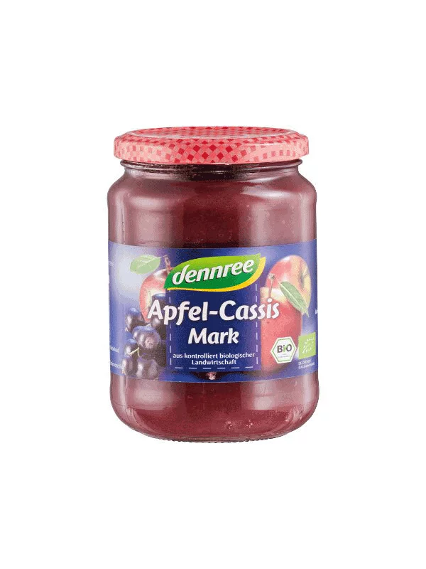 Dennree Apfel-Cassis-Mark – Biologisch im 360g Glas
