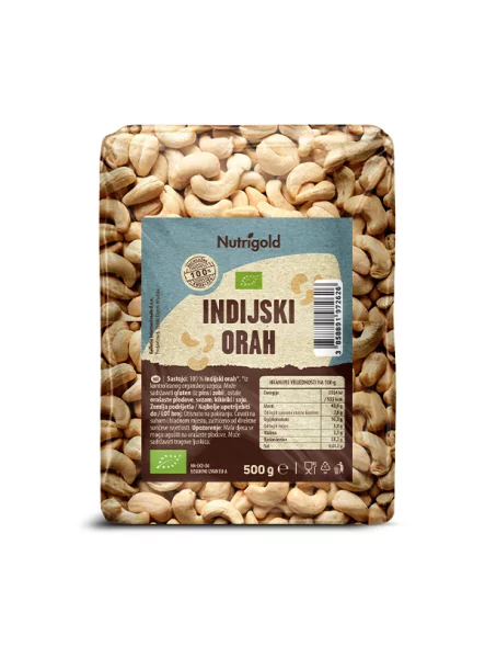 Nutrigold Cashewkerne roh - Biologisch in einer 500 Gramm Packung
