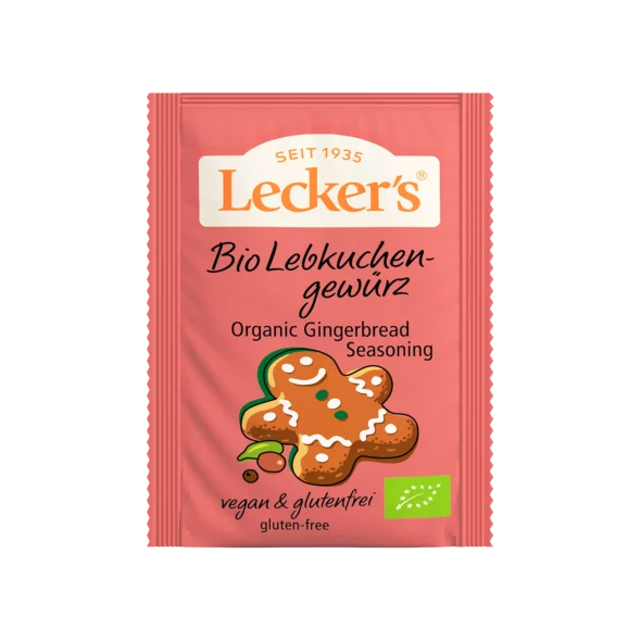 Lecker's Gewürz für Lebkuchen – Biologisch in einer 16g Packung