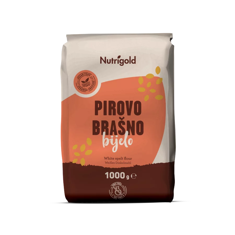 Nutrigold Weißes Dinkelmehl in einer 1000 Gramm Packung
