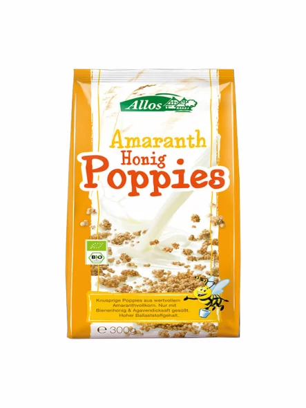 Allos Amaranth-Pops mit Honig – Biologisch in einer 300g Packung
