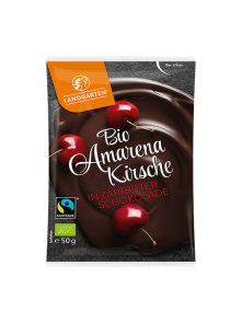 Landgarten Kirschen in dunkler Schokolade – Biologisch in einer 50g Packung