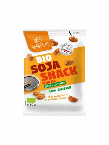 Landgarten Soja Snack Würzig – Biologisch in einer 50g Packung