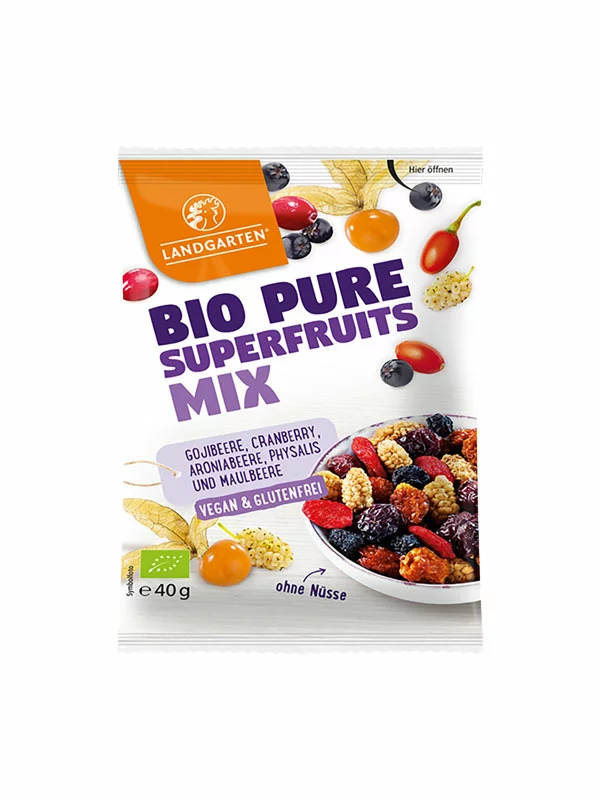 Landgarten Superfruits Mix Snack – Biologisch in einer 40g Packung