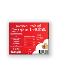Nutrigold Knuspriges Grahambrot ohne Zuckerzusatz in einer 125 Gramm Packung