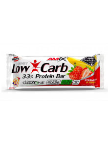 Low Carb 33% Proteinriegel – Erdbeere und Banane 60g Amix