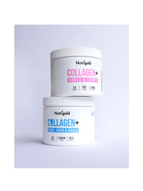 Kollagen+ Skin,Hair and Nails - Für Haut, Haare und Nägel - Zitrone 187g Nutrigold