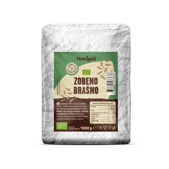 Nutrigold Hafermehl – Biologisch in einer 1000g Packung
