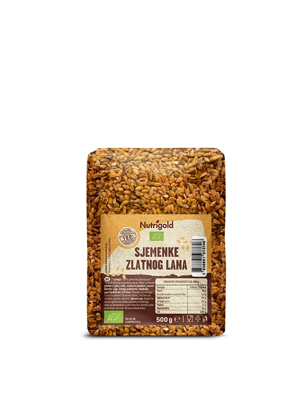 Nutrigold Goldene Leinsamen – Biologisch in einer 500g Packung