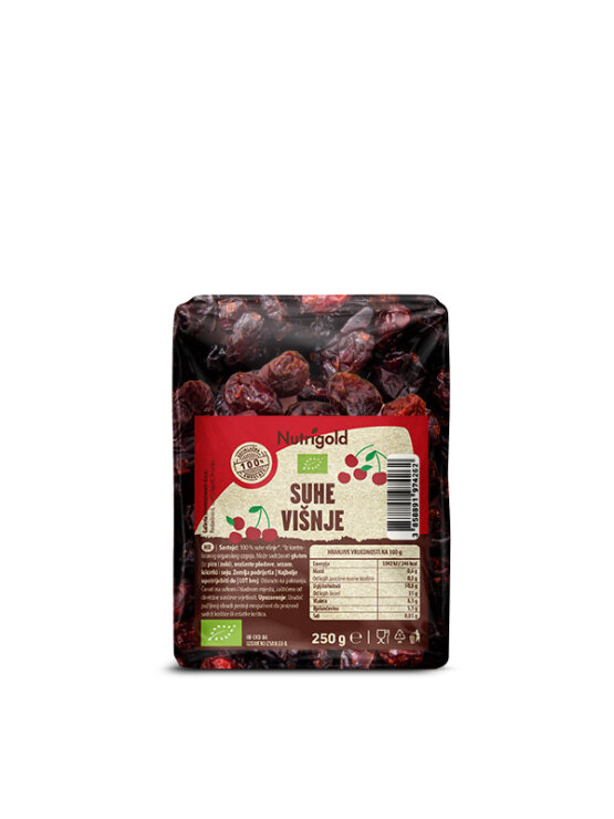 Nutrigold Getrocknete Sauerkirschen – Biologisch in einer 250g Packung