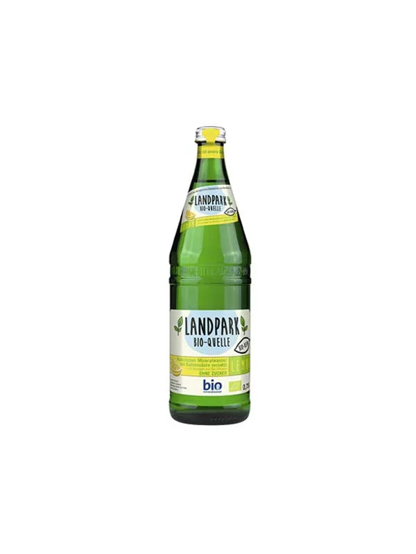 Landpark Natürliches Wasser mit Zitrone – Bio in der 750ml Flasche