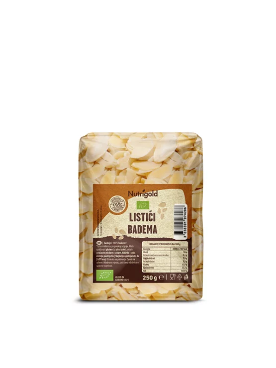 Nutrigold Mandelblättchen Biologisch in einer 250 Gramm Packung