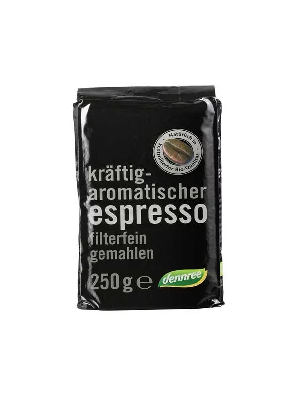 Dennree Espresso gemahlen – Biologisch 250g