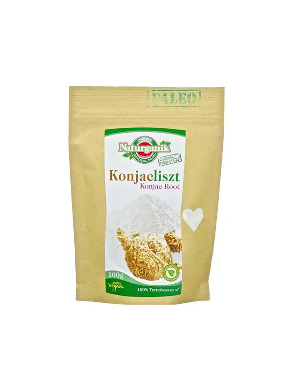 Naturganik Konjakmehl (Glucomannan) in einer 100g Packung