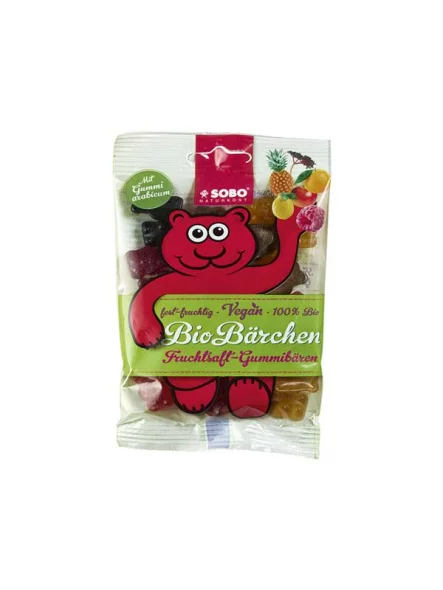 Sobo Vegane Fruchtsaft-Gummibärchen – Biologisch in einer 75g Packung
