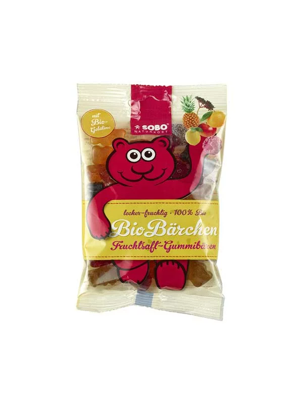 Sobo Fruchtgummis in Bärenform – Biologisch in der 100g Packung