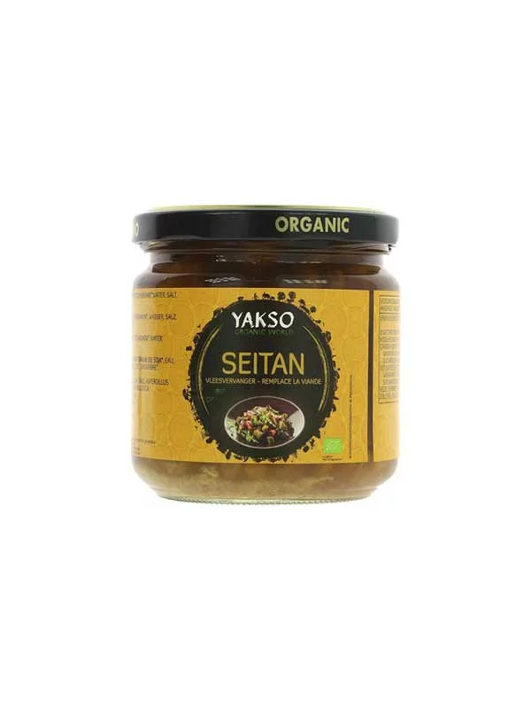 Yakso Seitan in Tamari-Sauce – Biologisch in einem Glasbehälter von 330ml