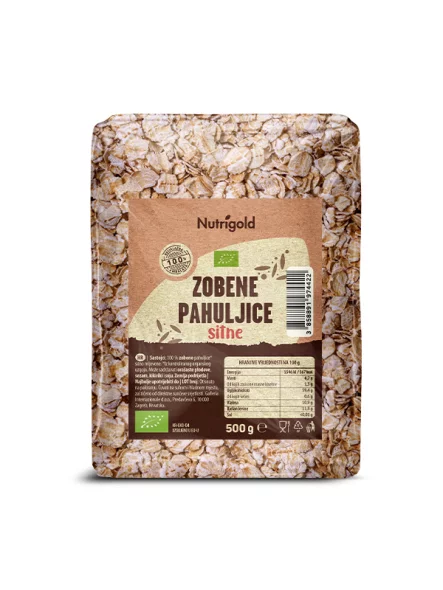Nutrigold Haferflocken zart – Biologisch in einer 500g Packung