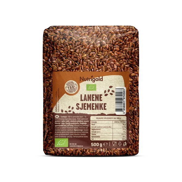 Nutrigold Leinsamen - Biologisch in einer 500g Packung