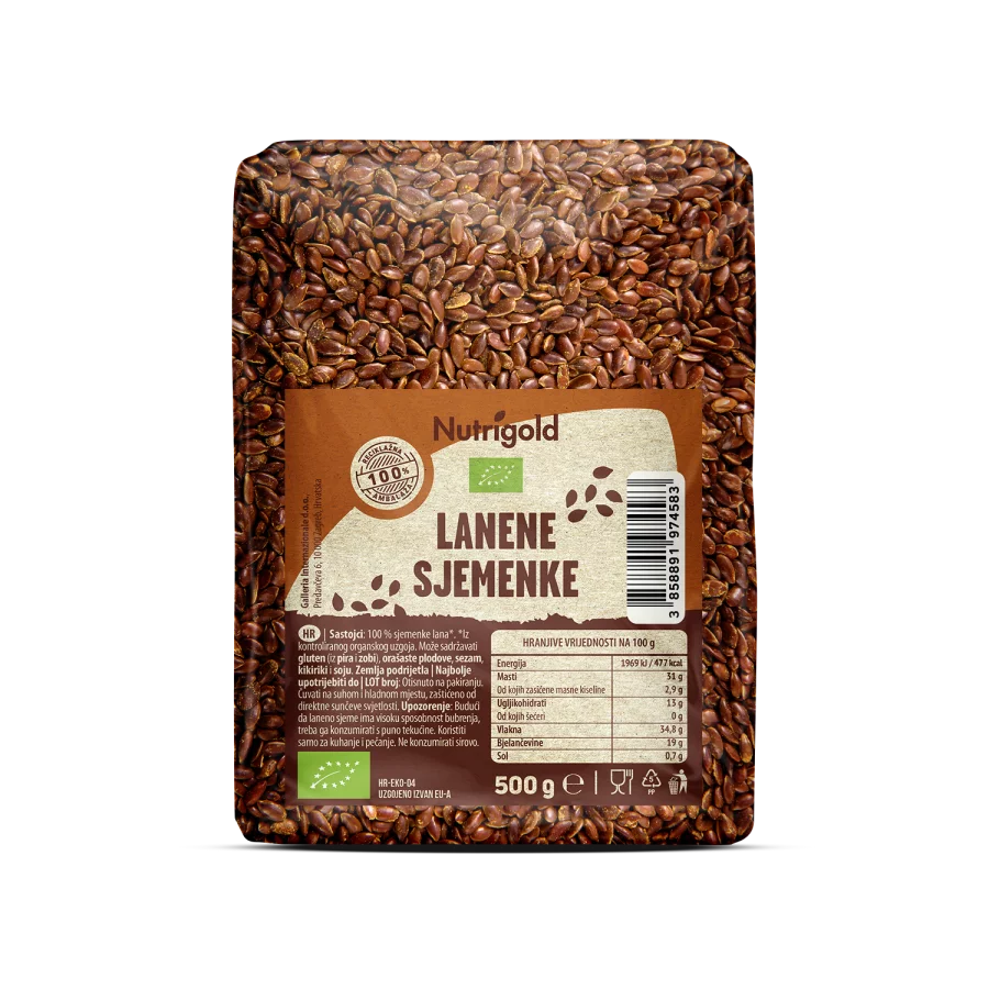 Nutrigold Leinsamen - Biologisch in einer 500g Packung