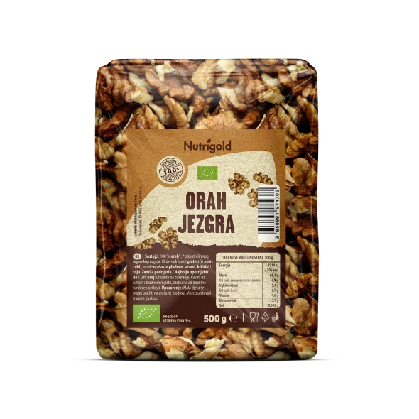 Nutrigold Walnusskerne – Biologisch in einer 500 Gramm Packung