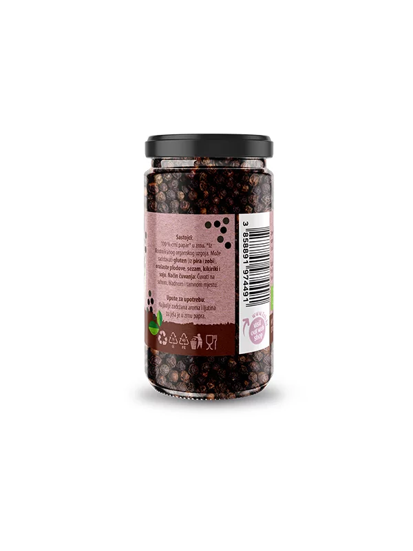 Schwarze Pfefferkörner – Biologisch 50g Nutrigold