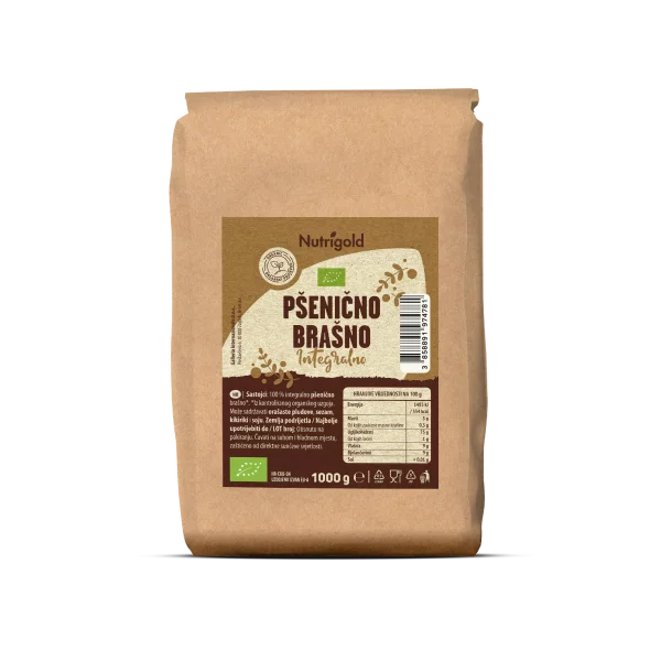 Nutrigold Weizenmehl Vollkorn – Biologisch in einer 1000g Packung