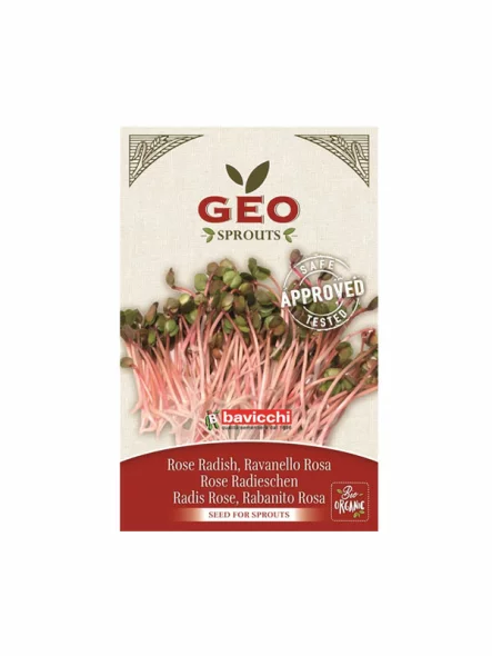 Geo Rosa Rettichsamen zum Keimen – Biologisch in einer 20g Packung
