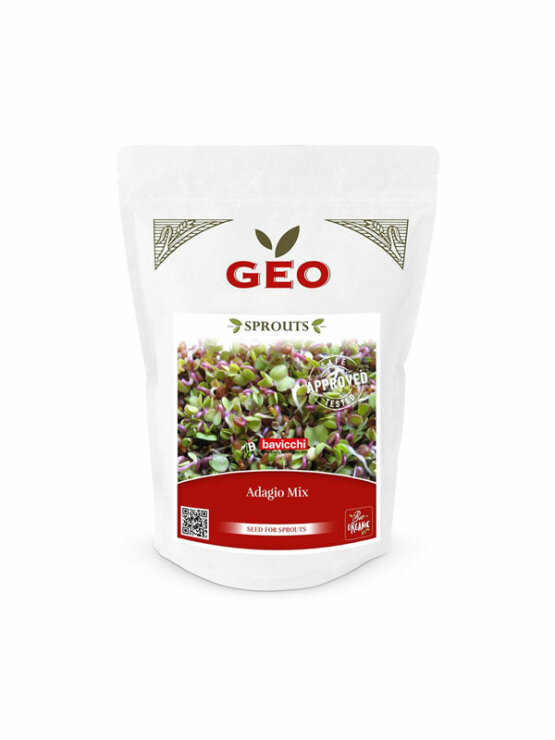 Geo „Adagio“ Körnermischung zum Keimen – Brokkoli, Klee und Rettich – Biologisch in einer 400 Gramm Packung