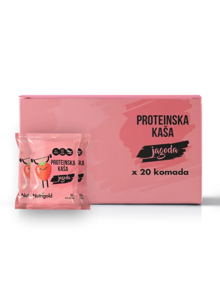 Nutrigold 10+10 GRATIS Protein Brei Erdbeere in einer 65g Packung