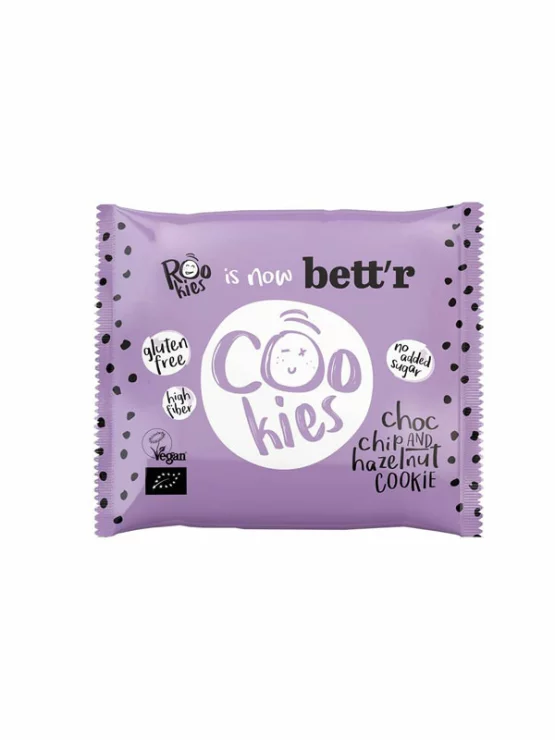 Bett’r Keks Schokolade & Haselnuss ohne Zuckerzusatz – Biologisch 40g