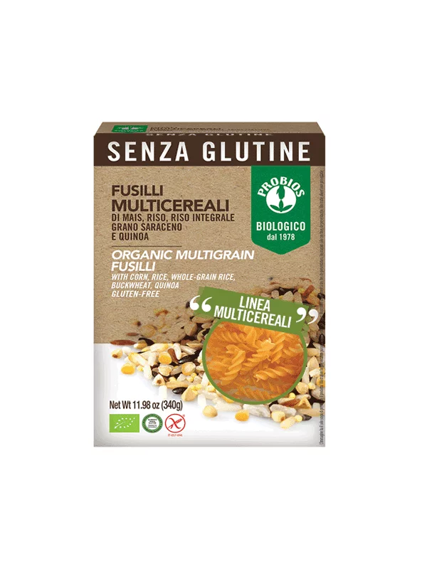 Probios Mehrkorn-Fusilli – glutenfreie Pasta in einer 340g Packung