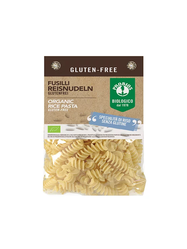 Probios Fusilli-Reisnudeln Glutenfrei – Biologisch in einer 400g Packung