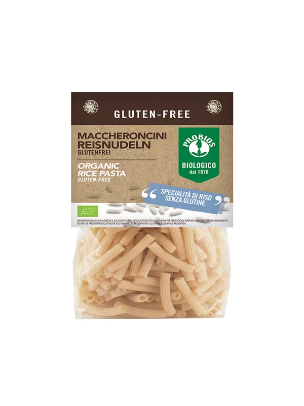 Probios Maccheroncini-Reisnudeln glutenfrei – Biologisch in einer 400g Packng