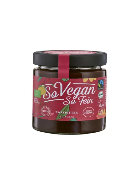 Brinkers So Vegan So Fein Brotaufstrich Zartbitter – Biologisch in einer 270g Packung