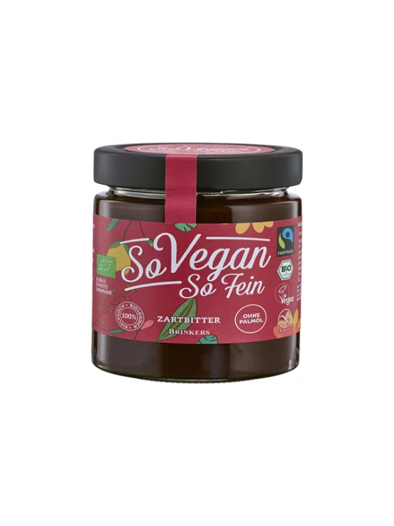 Brinkers Veganer dunkler Schokoladenaufstrich – Biologisch in einer 270g Packung