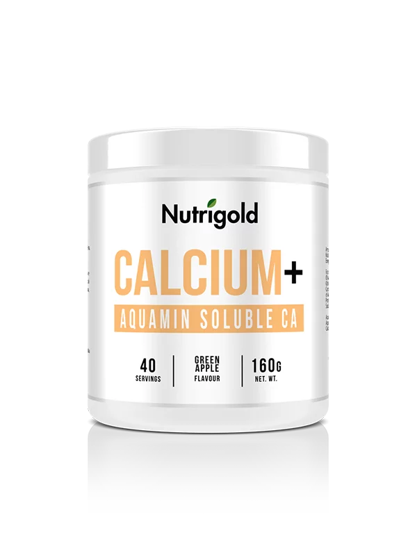 Nutrigold Calciumpulver Grüner Apfel in einer 160 Gramm Packung