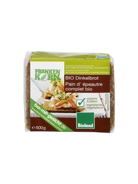 Franken Korn Dinkelbrot – Biologisch in einer 500g Packung