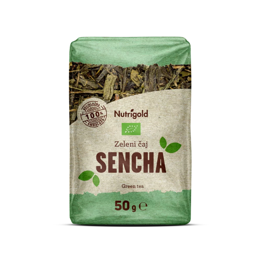 Nutrigold Grüner Tee Sencha - Biologisch in einer 50 Gramm Packung