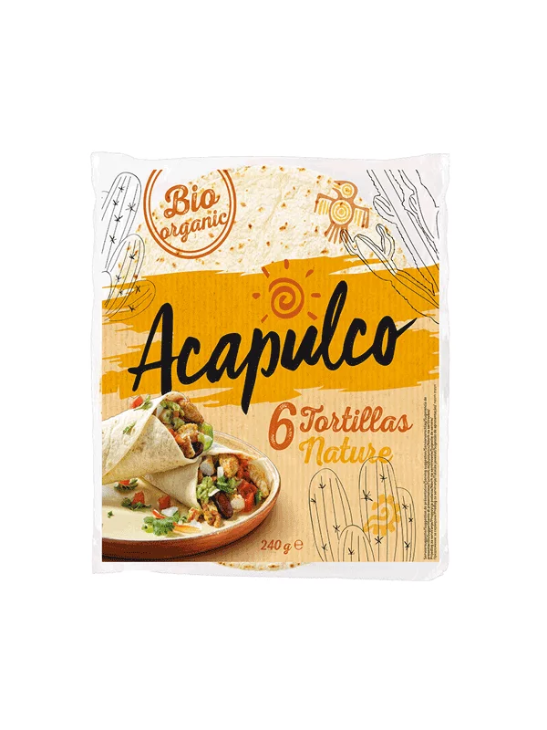 Acapulco Biologische Tortilla Wraps 6 Stück in einer 240g Packung