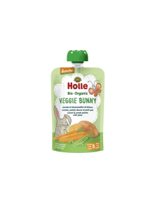 Karotten-, Süßkartoffel- und Erbsenpüree „Veggie Bunny“ – Biologisch 100g Holle