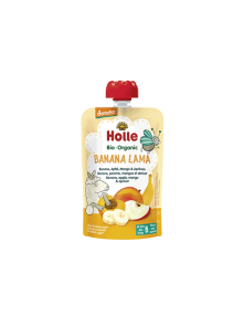 Bananen-, Apfel-, Mango- und Aprikosenpüree „Banana-Lama“ – Biologisch 100g Holle