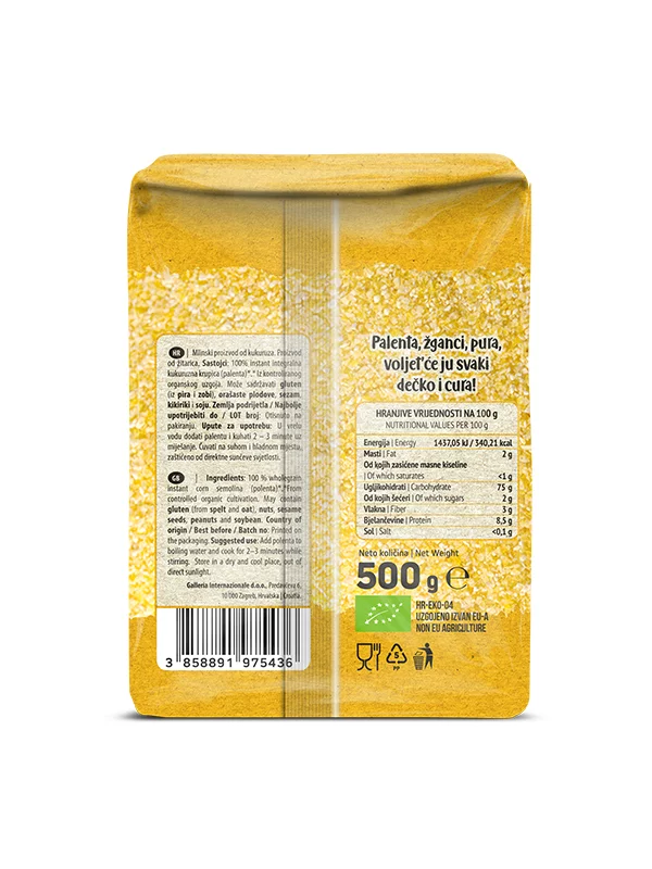 Polenta – Biologisch 500g Nutrigold